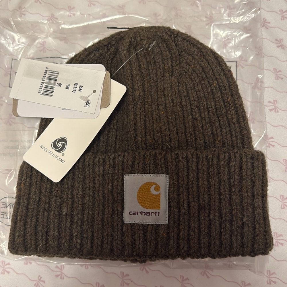 Carhartt work in process anglistic wool & cotton cuff beanie